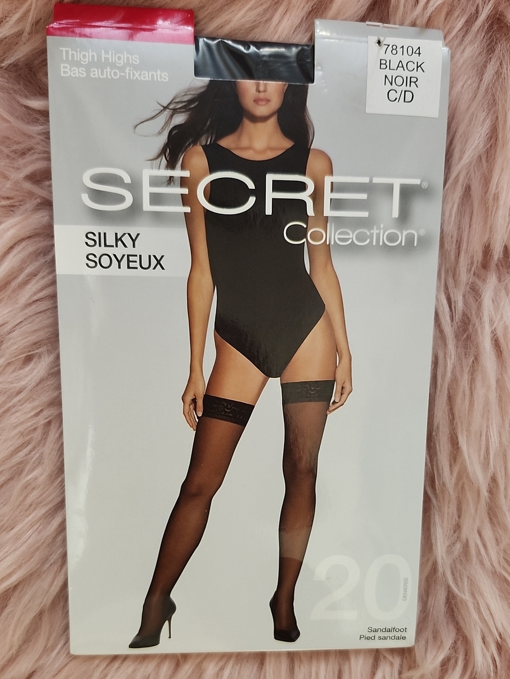 Brand New SECRET SILKY COLLECTION LACE THIGH-HI'S-C/D